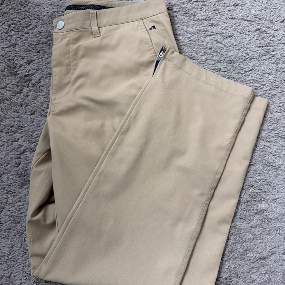 Bonobos Maide Pants Men Sz 35/32 Beige Straight Performance Golf Chinos